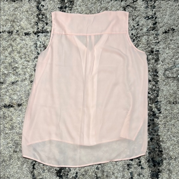 My Michelle Pink Sleeveless Asymmetrical Blouse with Peter Pan Collar - Picture 7 of 7